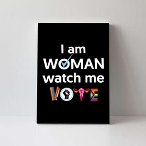 I Am Woman Watch Me Vote Canvas