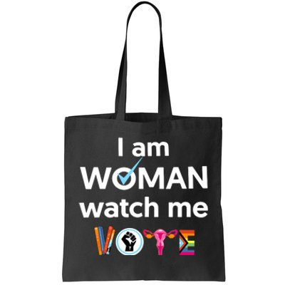 I Am Woman Watch Me Vote Tote Bag