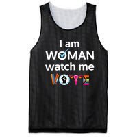 I Am Woman Watch Me Vote Mesh Reversible Basketball Jersey Tank