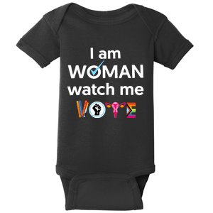 I Am Woman Watch Me Vote Baby Bodysuit