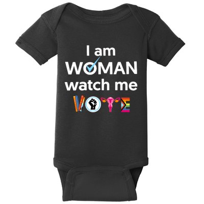 I Am Woman Watch Me Vote Baby Bodysuit