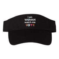 I Am Woman Watch Me Vote Valucap Bio-Washed Visor