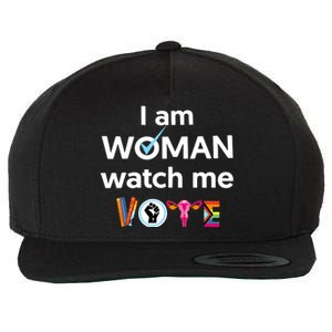 I Am Woman Watch Me Vote Wool Snapback Cap