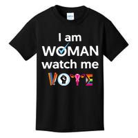 I Am Woman Watch Me Vote Kids T-Shirt