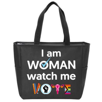 I Am Woman Watch Me Vote Zip Tote Bag