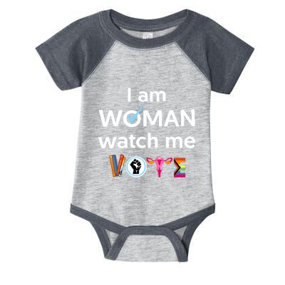 I Am Woman Watch Me Vote Infant Baby Jersey Bodysuit