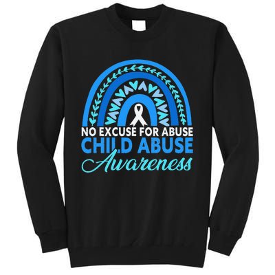 In April We Wear Blue Cool Child Abuse Prevention Awareness Tall Sweatshirt