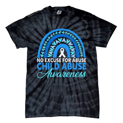 In April We Wear Blue Cool Child Abuse Prevention Awareness Tie-Dye T-Shirt