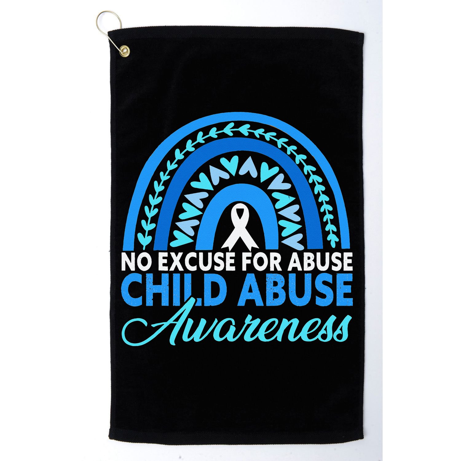 In April We Wear Blue Cool Child Abuse Prevention Awareness Golf Towel