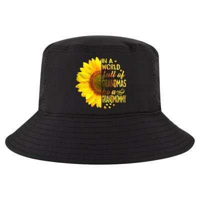 In A World Full Of Grandmas Be Grandmommy Sunflower Cool Comfort Performance Bucket Hat