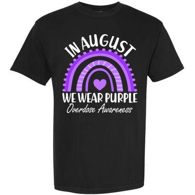 In August We Wear Purple Overdose Awareness Purple Rainbow Garment-Dyed Heavyweight T-Shirt