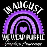 In August We Wear Purple Overdose Awareness Purple Rainbow Tank Top