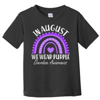 In August We Wear Purple Overdose Awareness Purple Rainbow Toddler T-Shirt