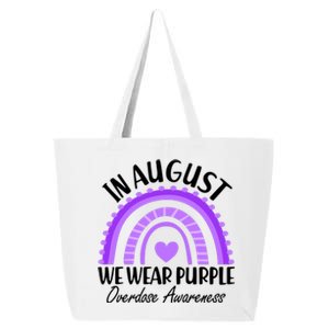 In August We Wear Purple Overdose Awareness Purple Rainbow 25L Jumbo Tote