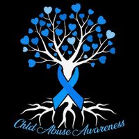 In April We Wear Blue Pinwheel Child Abuse Prevention Month Womens Tank Top