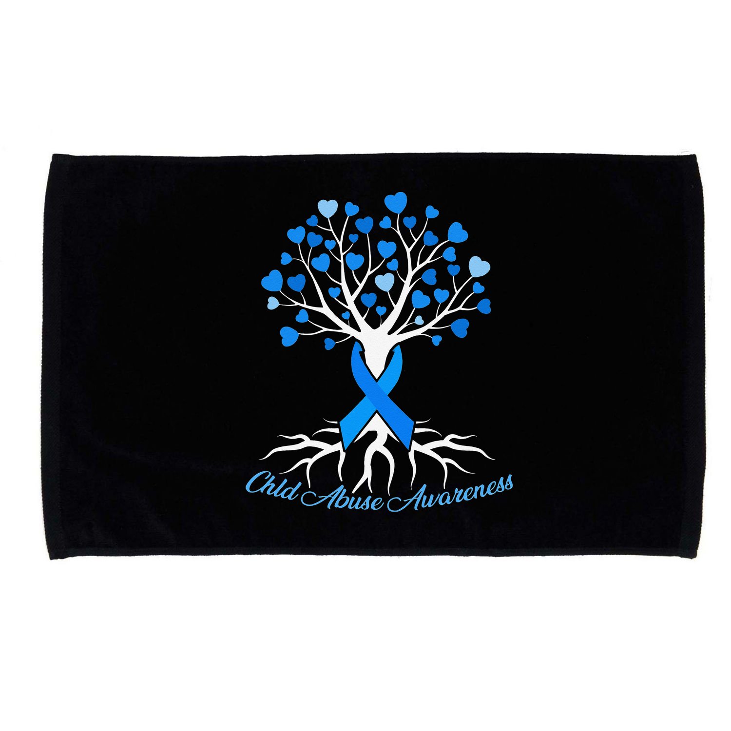 In April We Wear Blue Pinwheel Child Abuse Prevention Month Microfiber Hand Towel