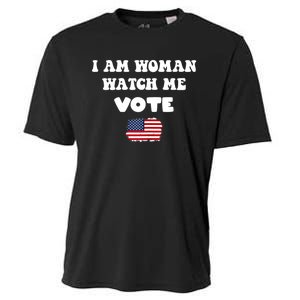 I Am Woman Watch Me Vote Cooling Performance Crew T-Shirt