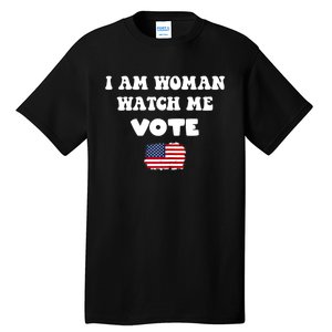 I Am Woman Watch Me Vote Tall T-Shirt