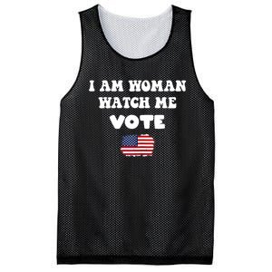 I Am Woman Watch Me Vote Mesh Reversible Basketball Jersey Tank