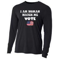 I Am Woman Watch Me Vote Cooling Performance Long Sleeve Crew