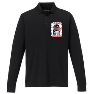 I Am Woman Watch Me Vote Performance Long Sleeve Polo