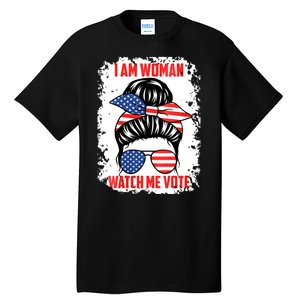 I Am Woman Watch Me Vote Tall T-Shirt