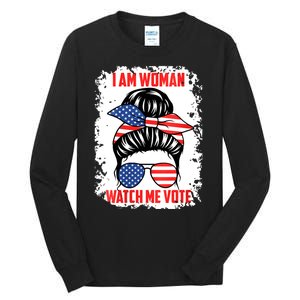 I Am Woman Watch Me Vote Tall Long Sleeve T-Shirt