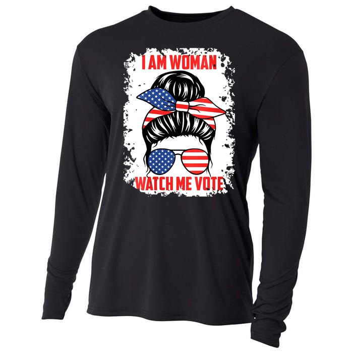 I Am Woman Watch Me Vote Cooling Performance Long Sleeve Crew