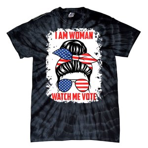 I Am Woman Watch Me Vote Tie-Dye T-Shirt