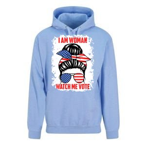 I Am Woman Watch Me Vote Unisex Surf Hoodie