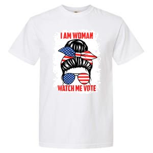 I Am Woman Watch Me Vote Garment-Dyed Heavyweight T-Shirt