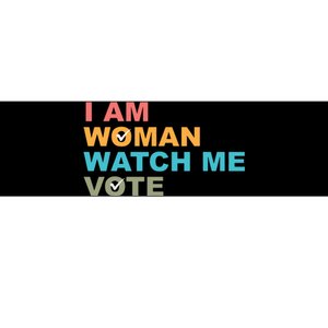 I Am Woman Watch Me Vote Bumper Sticker