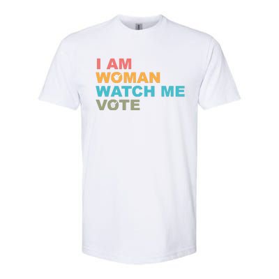 I Am Woman Watch Me Vote Softstyle CVC T-Shirt