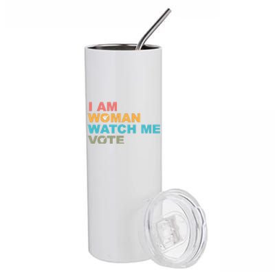 I Am Woman Watch Me Vote Stainless Steel Tumbler