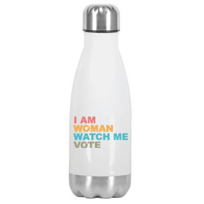 I Am Woman Watch Me Vote Stainless Steel Insulated Water Bottle