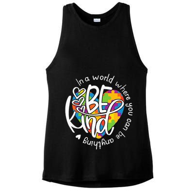 In A World Where You Can Be Anything Be Kind Kindness Ladies PosiCharge Tri-Blend Wicking Tank