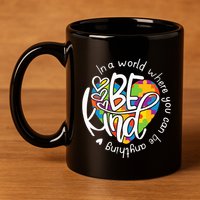 In A World Where You Can Be Anything Be Kind Kindness 11oz C Handle Ceramic Mug