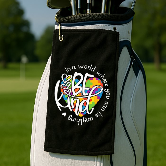 In A World Where You Can Be Anything Be Kind Kindness Golf Towel