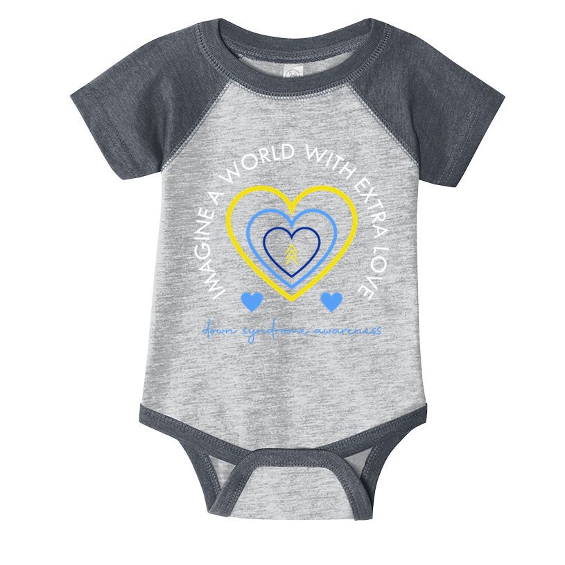 Imagine A World With Extra Love Down Syndrome Infant Baby Jersey Bodysuit