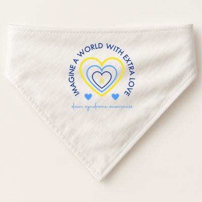 Imagine A World With Extra Love Down Syndrome USA-Made Doggie Bandana