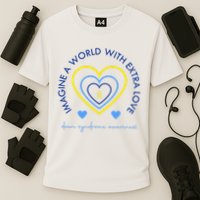 Imagine A World With Extra Love Down Syndrome Cooling Performance Crew T-Shirt