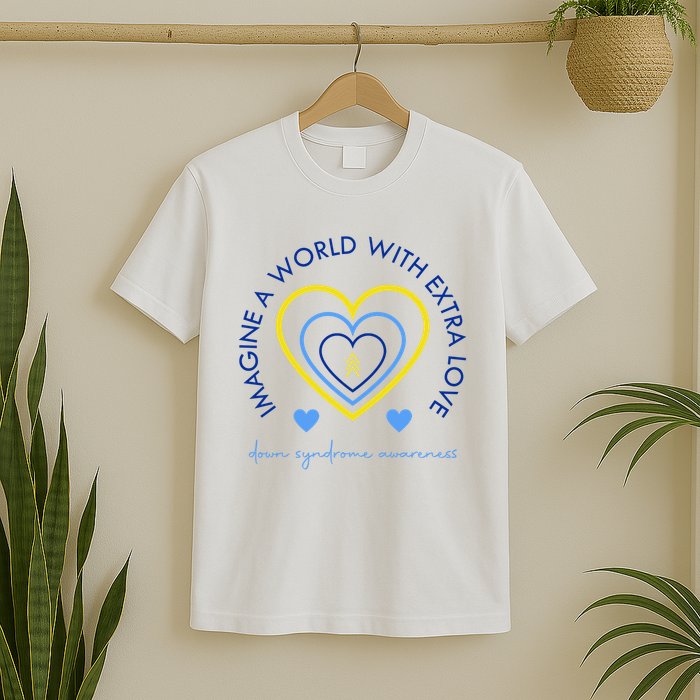 Imagine A World With Extra Love Down Syndrome T-Shirt