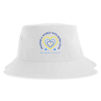 Imagine A World With Extra Love Down Syndrome Sustainable Bucket Hat