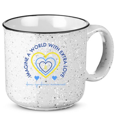 Imagine A World With Extra Love Down Syndrome 15oz Campfire Ceramic Mug