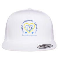 Imagine A World With Extra Love Down Syndrome Flatbill Hat