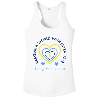 Imagine A World With Extra Love Down Syndrome Ladies PosiCharge Competitor Racerback Tank
