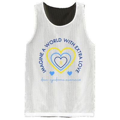 Imagine A World With Extra Love Down Syndrome Mesh Reversible Basketball Jersey Tank