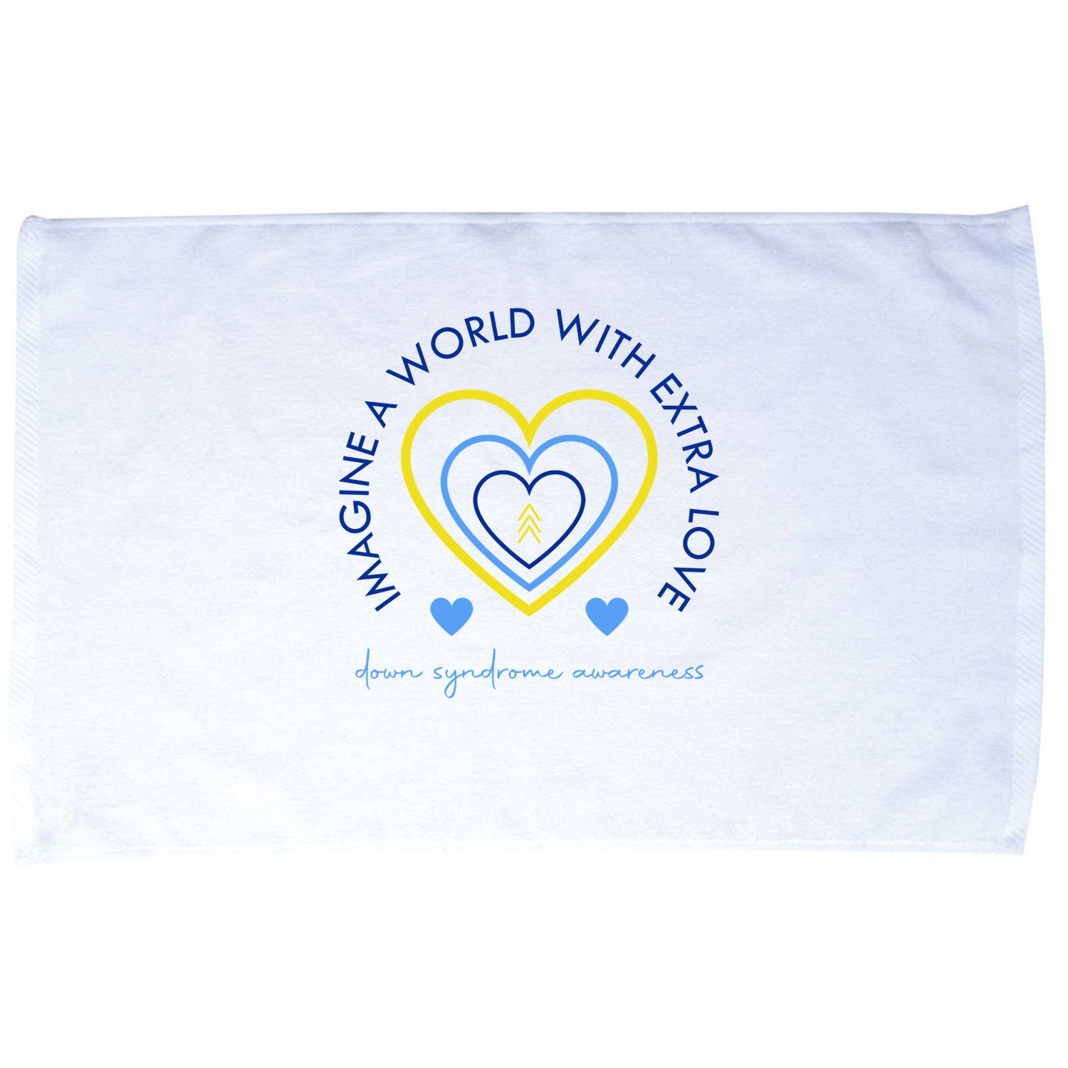 Imagine A World With Extra Love Down Syndrome Microfiber Hand Towel