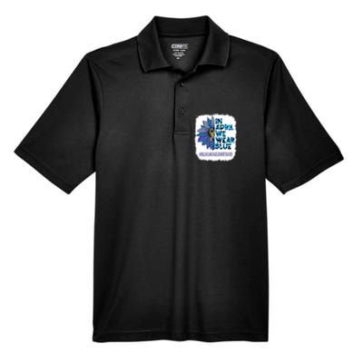 In April We Wear Blue English Language Learner Teacher Men's Origin Performance Pique Polo