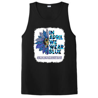 In April We Wear Blue English Language Learner Teacher PosiCharge Competitor Tank